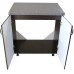 Masca pentru chiuveta cu 2 usi 80 cm Zebra, wenge/MDF Wenge Mustata, cu blat Beton, 80 x 85 x 60 cm